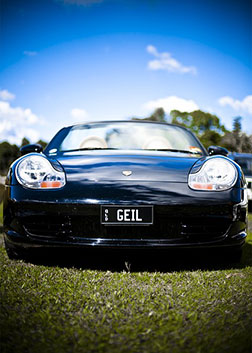 blue sports car