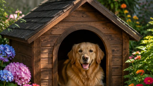Charming Garden Haven: A Cozy Dog House Scene for Your Screens | casino world online, supermoney88, 