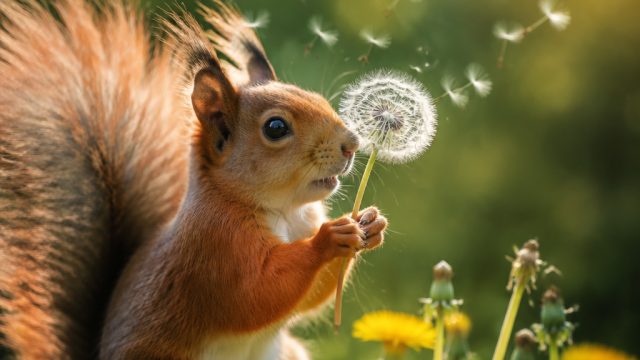 Charming Nature Moments: Squirrels and Dandelions in Focus | ping speed, low deposit casino