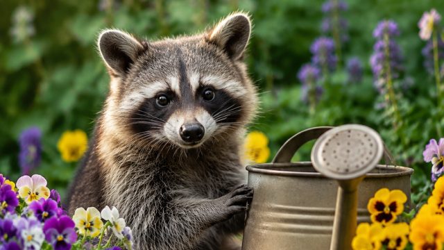 Nature's Whimsy: A Raccoon's Delight in the Garden | slot deposit 20 ribu bonus 30 ribu, livescore c